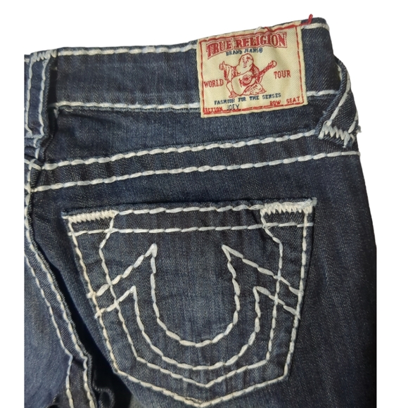 True Religion Joey Blue Denim capris Size 28 - Picture 8 of 16